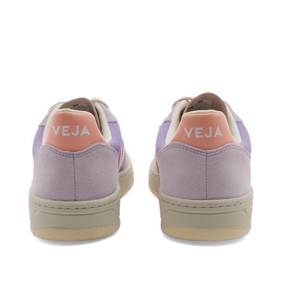 NWT!!! Veja V-10 Leather & Suede Low-Top Sneaker Multi Lavender - Picture 14 of 16